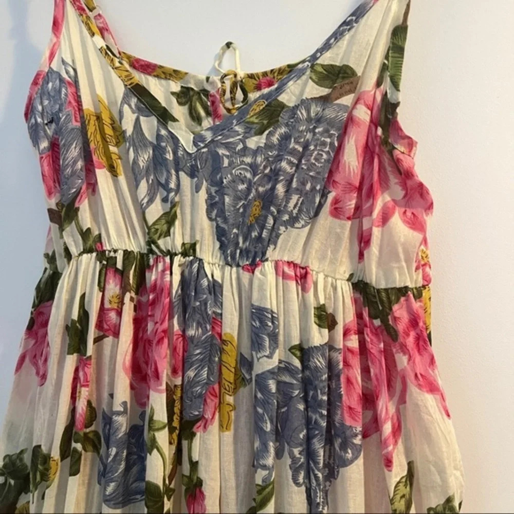 Dress floral XL adjustable back and straps Monica elastic waist - Picture 2 of 5